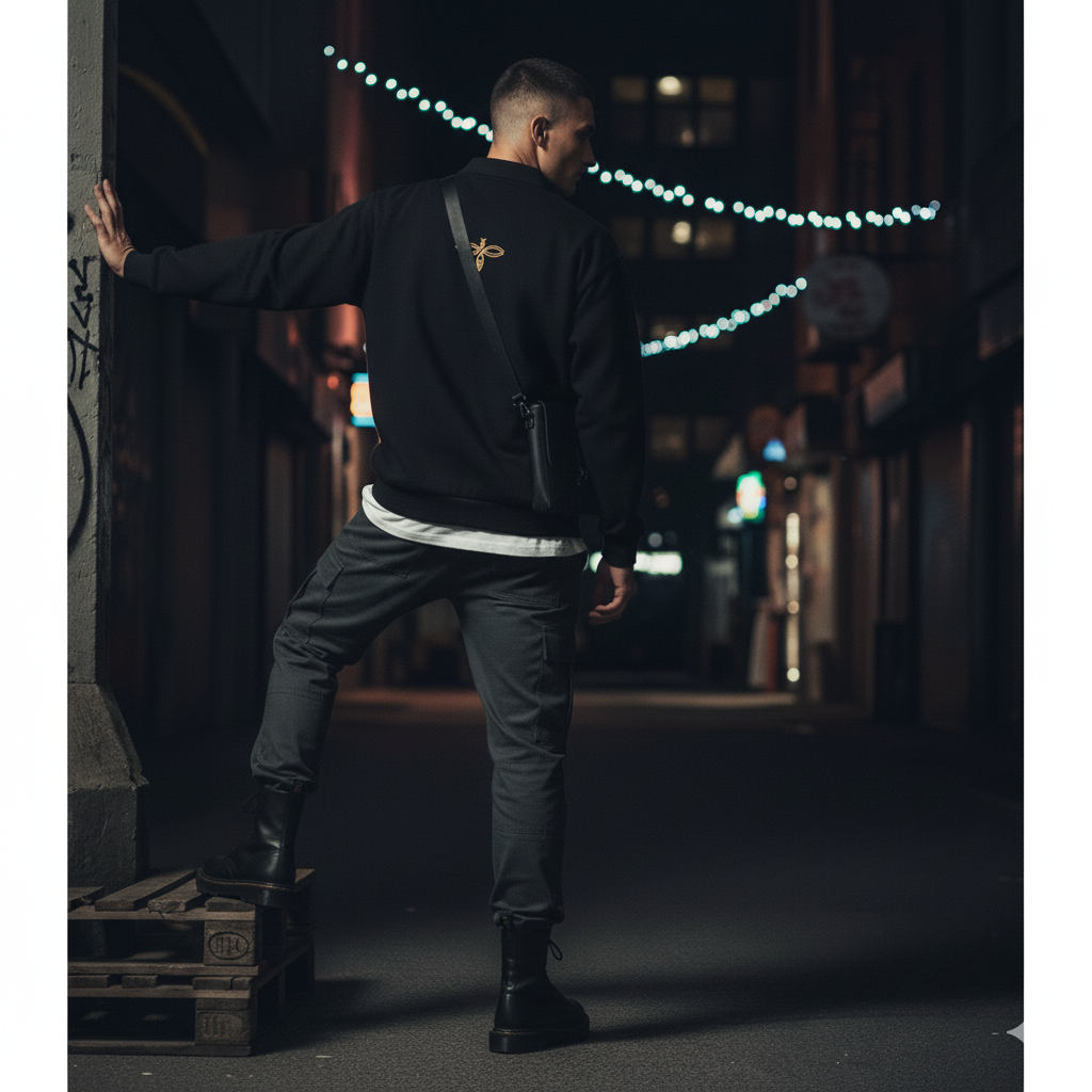 F0S Noir Fleece Polo Sweatshirt