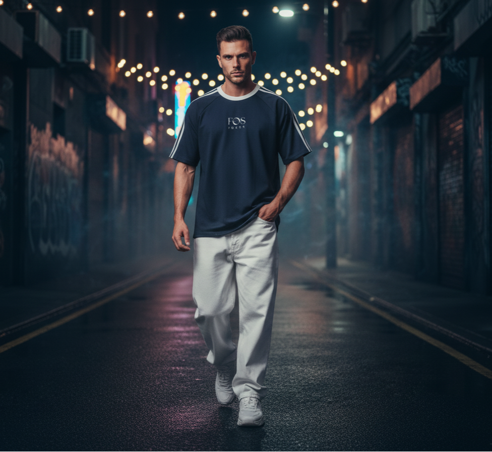 F0S Striped Crewneck