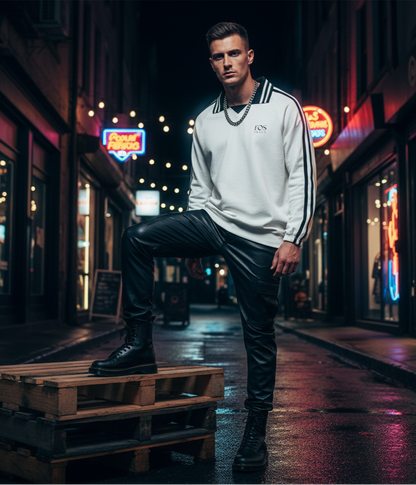 F0S // INDUSTRY LAPEL-COLLAR RAGLAN SWEATSHIRT