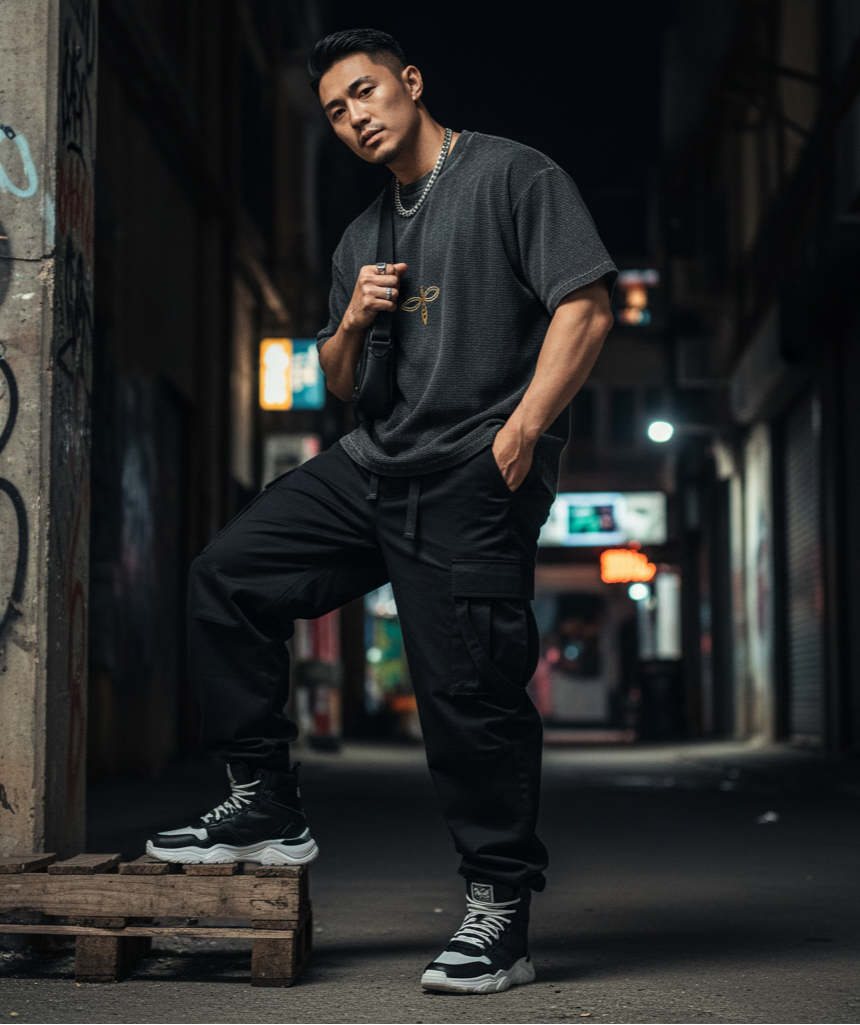 F0S Urban Waffle Washed Tee