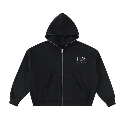 F0S // INDUSTRY FULL-ZIP BOXY THERMAL HOODIE